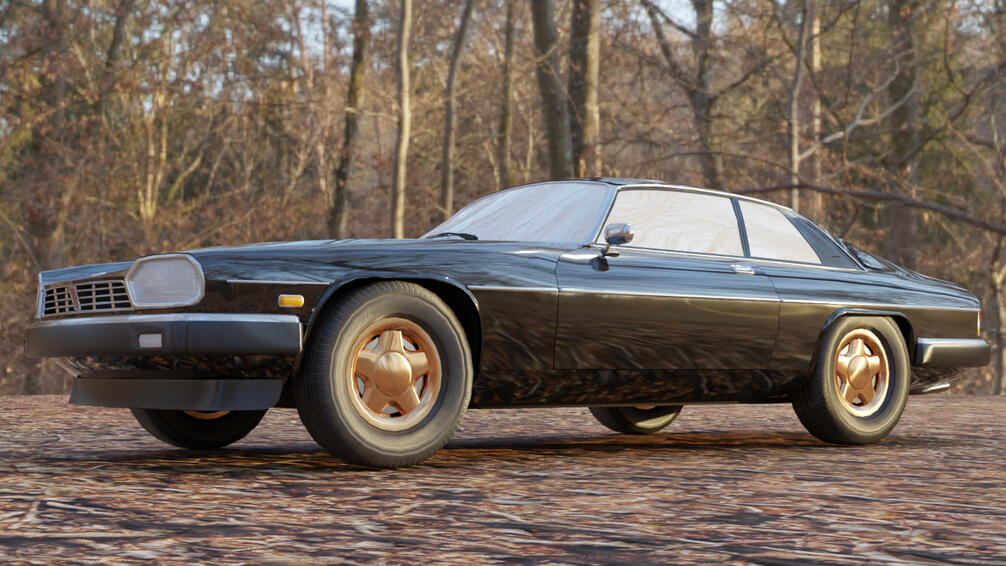 Jaguar Render in Forest
